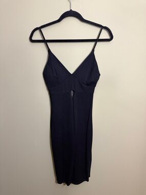 Joe & Elle Black Spaghetti-Strap key-hole Mini Dress
